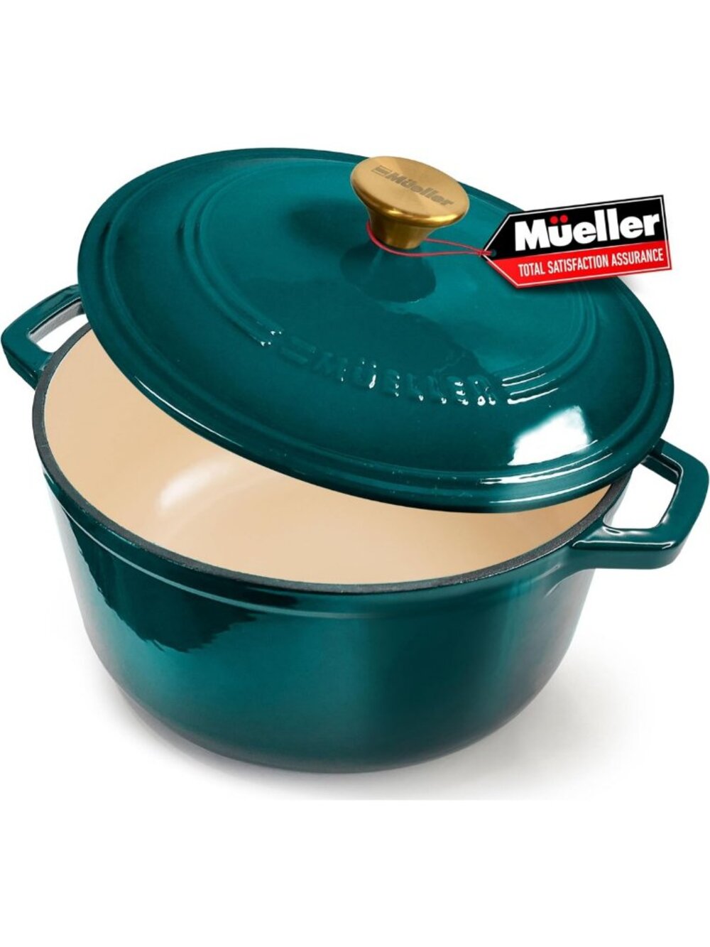 7.5 QT Enameled Cast Iron Dutch Oven, Heavy-Duty Casserole & Braiser Pan
